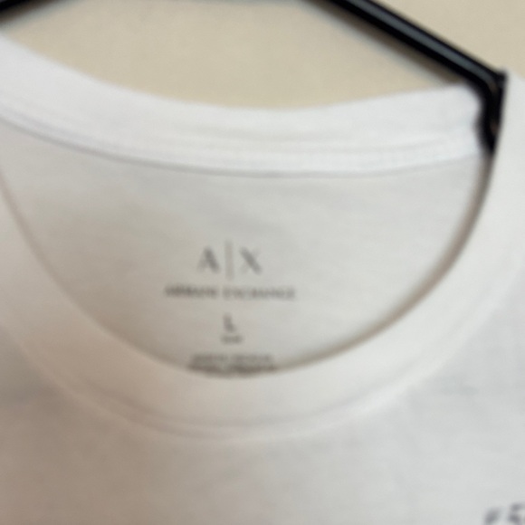 Armani Exchange White and Gray Graphic Tee men’s L #98 - Picture 2 of 5